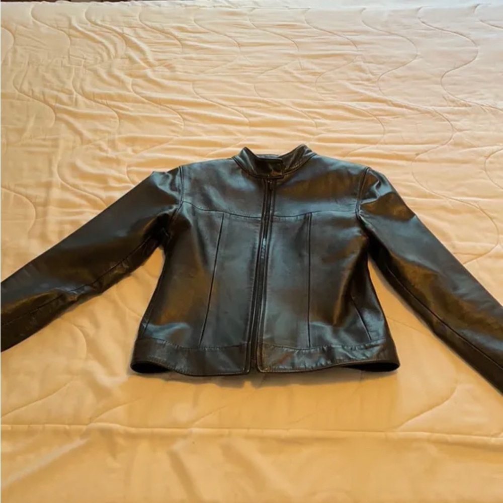 Made in Montreal Perfect 100% Leather Black Biker Moto Jacket
